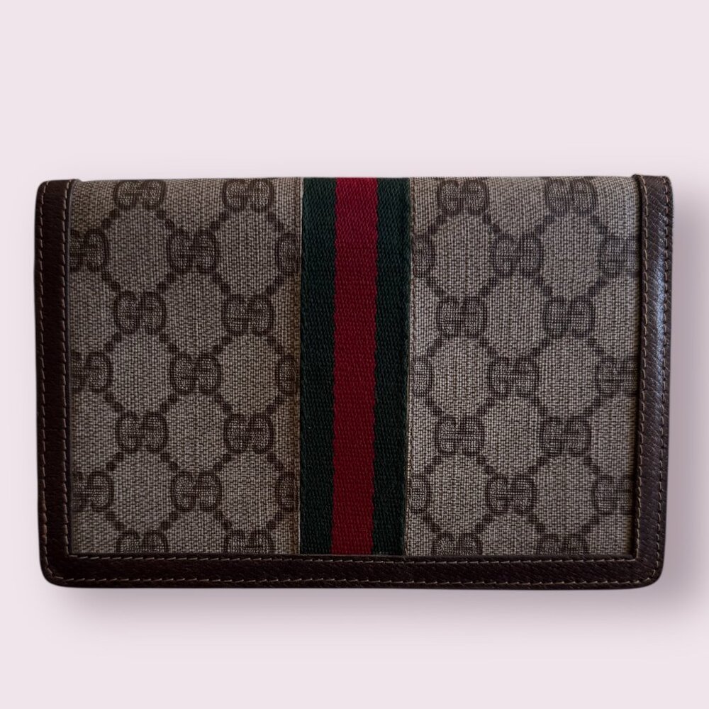 Vintage Gucci GG Canvas Pouch with Sherry Line - Picture 3 of 7